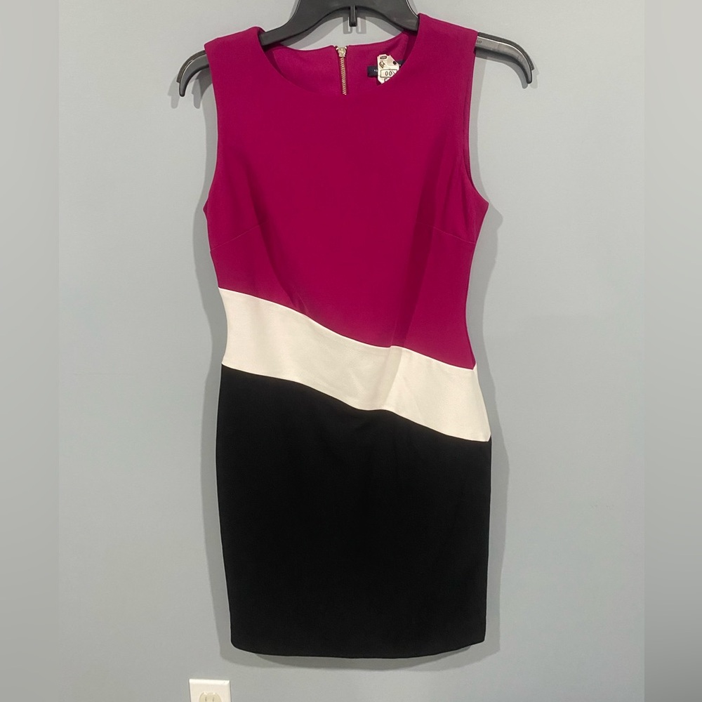 Tommy Hilfiger Color Block Sleeveless Sheath Dress